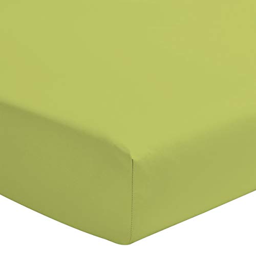 Home Passion Lime 60067 57 Yarns Cotton Fitted Sheet 140 x 190 cm