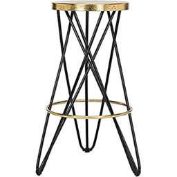 SAFAVIEH Modern Bar & Counter Stool, in Black and Gold