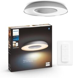 Philips Hue Still Smart Ceiling Light, Round Design, Silver - Cool to Warm White Ambiance Light, Smart LED, 23W, Dimmable, Bluetooth App Control, Smart Home