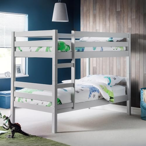 Julian Bowen Camden Bunk Bed, Single, Grey - H150 x W105 x D203cm
