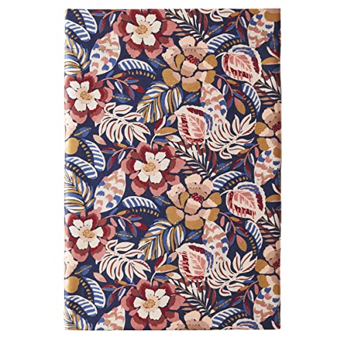 Essix Printed Cotton Sateen Flat Sheet 180 x 290 cm Folk Flowers