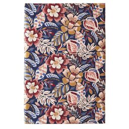 Essix Printed Cotton Sateen Flat Sheet 180 x 290 cm Folk Flowers
