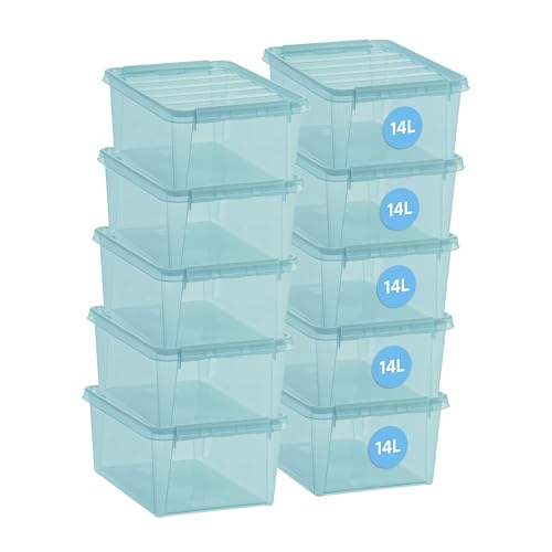 SmartStore - Colour 14 L - Set of 10 Storage Boxes - Blue - 40 x 30 x 18 cm - 14l