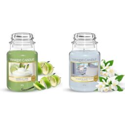 Yankee Candle Scented Candle - Vanilla Lime Large Jar Candle - Long Burning Candles: up to 150 Hours & Scented Candle - A Calm and Quiet Place Large Jar Candle - Long Burning Candles: up to 150 Hours