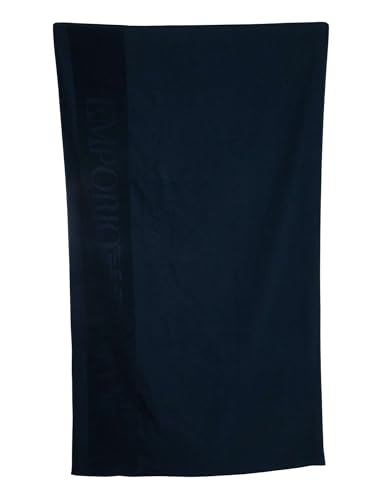 EMPORIO ARMANI Unisex WAFFLE BEACH TOWEL Blue One Size