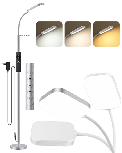 Floor Lamp – Floor Lamps for Living Room, LED Floor Lamp 18W 1850lm with Remote, Dimmable Standing Lamp 3000–6500K, Reading Lamp Floor Standing for Bedroom