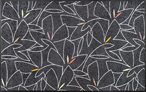 wash+dry Linostre Door Mat 75 x 120 cm Grey Inside and Outside Washable