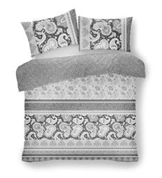 Gaveno Cavailia Luxurious KIRA Bed Set with Duvet Cover and Pillow Cases, Polyester-Cotton, Grey, Double