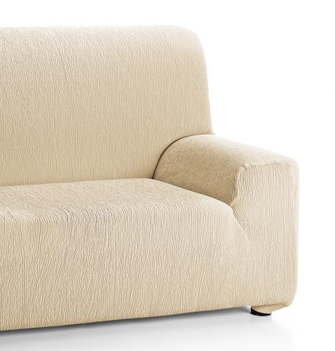 Martina Home 4 Seater Stretch Sofa Cover, Polyester Cotton, Beige, 4 Plazas (220 a 260 cm)