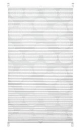 Gardinia Pleated Blood for Clamping, Opaque folding blind, All assembly parts included, EASYFIX Pleated Blind Maja with 2 operating rails, White, 60 x 130 cm (WxH)