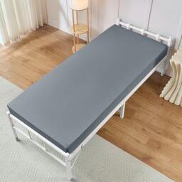 VACVELT Cot Fitted Sheet, 31 x 75 Inch Silver Grey Cot Sheets, Ultra Soft and Breathable Microfiber Bed Cover Snug Fit for Narrow Twin/RV Bunk/Camper Bunk/Guest Beds/Trifold Mattress