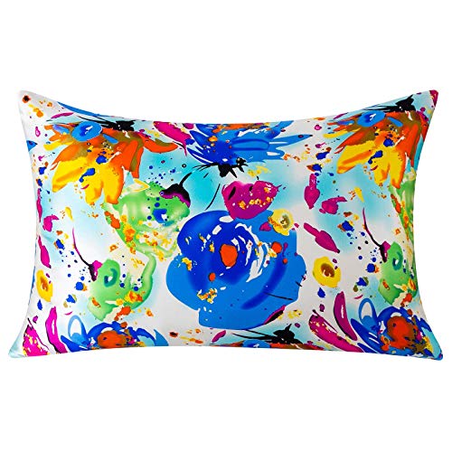 SLPBABY Silk Pillowcase for Hair and Skin with Hidden Zipper Print (King, Pattern3)