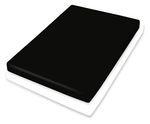 Bassetti Topper 9302405 Fitted Sheet Plain Titanium 556 Cotton and Elastane 90 x 190 cm 100 x 220 cm