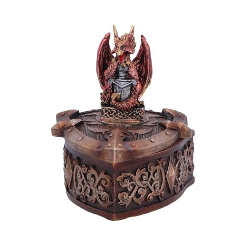 Nemesis Now Hoard Defender Box Dragon Trinket Box 10.5cm ??? Fantasy Shield Storage Box (Red)