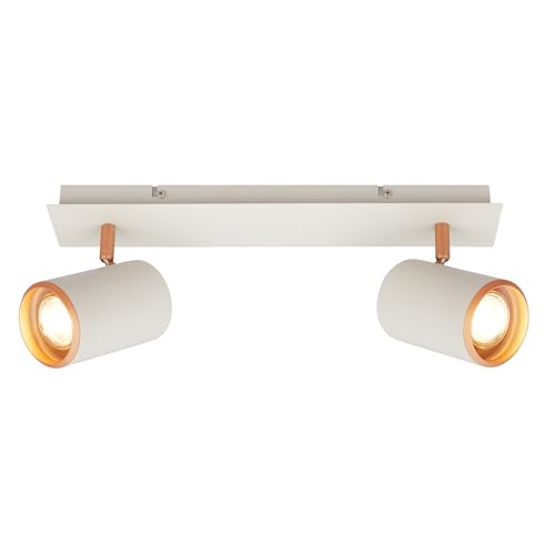 BRILONER Ceiling Light, GU10 Socket, max. 9 W, Ceiling Spotlight, Living Room, Lounge, hallways, Bedroom, 40cm, Light Grey-Coffee