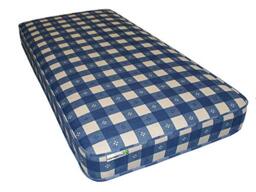 "Starlight Beds Blue Check Small Single Mattress for Kids. Dual-Sided Sprung Mattress with Durable Sleep Surface. 6.5"" Deep (2ft6 x 6ft3 / 75x190x16.5cm)"