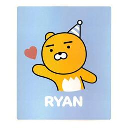 "Kakao Friends Kakaotalk Soft Warm Lightweight 60"" Fleece Throw Blanket 1PC (Birthday Ryan)"