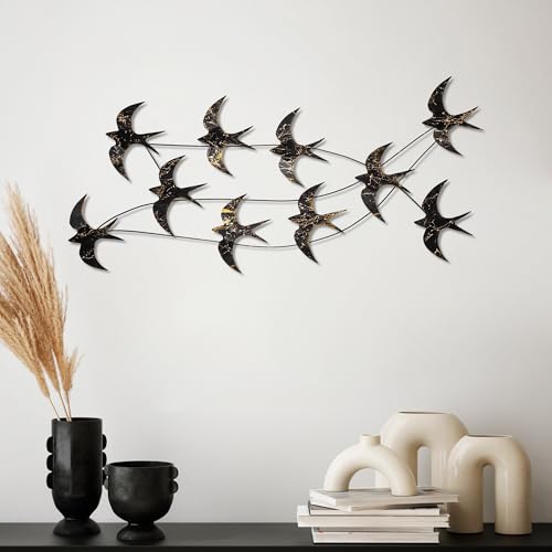 Hand-Painted Decorative Metal Wall Accessory, 45 x 104 x 8 cm, 100% Metal (1.5 mm), Unique Design with Wall Hanging Feature, Perfect for Home Decor
