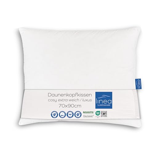 Böhmerwald Luxury pillow, 100% down, filling weight: 600 g, extra soft, 1 piece (1 pack)