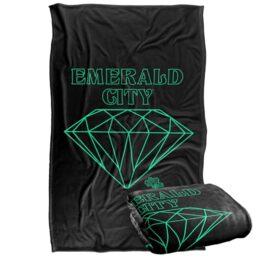 LOGOVISION The Wizard Of Oz Emerald City Line Logo Silky Touch Super Soft Throw Blanket 91 x 147 Cm