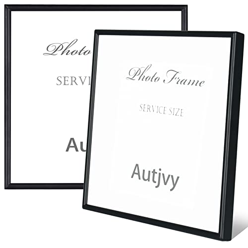 4x4 Matte Black Aluminum Picture Frame 2 Pack HD Glass Wall & Tabletop - Modern Simple Thin Aluminum Metal, Tabletop and Wall Display, elegant ornament for daily family photo storage