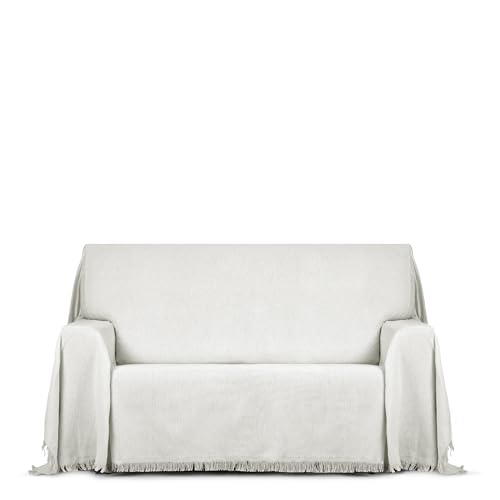 ECOMMERC3 - Alessia Multi-purpose Plaid Size 300 x 260 cm - Multipurpose Bedspread Ecru Decorative Bedspread for Sofa and Bed