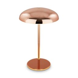 BRILONER - Rechargeable LED Table lamp IP44 with Light Edge, Touch, Replaceable Battery, LED Light, Battery Table lamp, Bedside, no Cord, 19.5x30.5 cm, Copper-Coloured