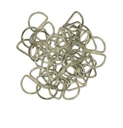Merriway® BH07937 Curtain D-Rings, Brassed Steel 19mm (3/4'') (Pack of 50)
