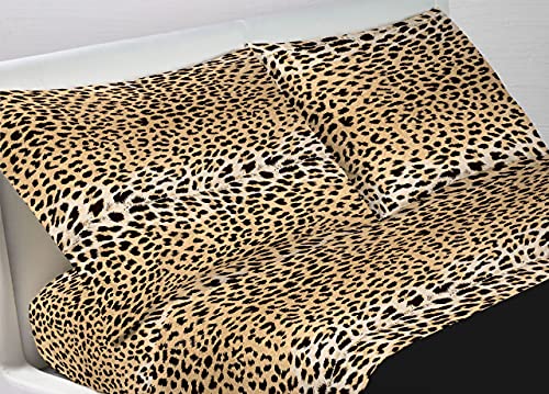 BIANCHERIAWEB Complete French Bed Sheet 140 x 200 cm + 25 cm Elastic Corners, Top Sheet 200 x 300 cm, 2 Pillowcases with Side Buttons 50 x 80 cm, 100% Cotton, Made in Italy, Spotted Pattern