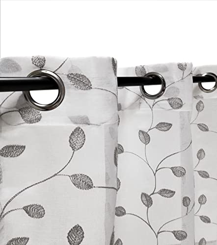 Atout Ciel Eyelet Curtain 140 x 240 cm Grey Ready to Hang