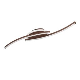 Eglo LED Ceiling Light Fitting Lungolago, Office and Kitchen Lighting, Kitchen lamp Made of Metal and Plastic in Bronze White, Neutral White, 74 cm