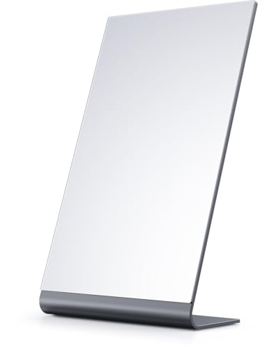 NEZZOE Frameless Makeup Mirror, Minimalist Dressing Table Mirror, 30x18cm