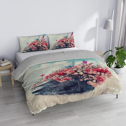 Italian Bed Linen SOGNI D'AUTORE Duvet Cover Set 100% Cotton, SD-17, Double