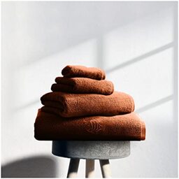 GC GAVENO CAVAILIA Premium 3 Pack Embroidered Fish Towels Sets 450 GSM, Luxury Super Soft Absorbent Bath Sheet, Egyptian Cotton, Orange, 80x140 Cm