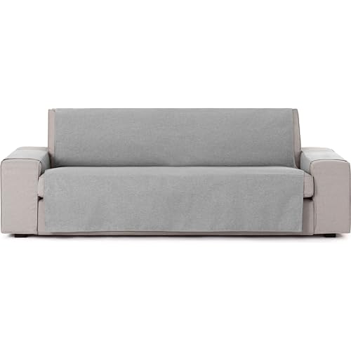 ECOMMERC3 Universal and Versatile 4 Seater Sofa Cover ??? Grey Chair Cover Protector Easy to Install for Back, Seat and Arms