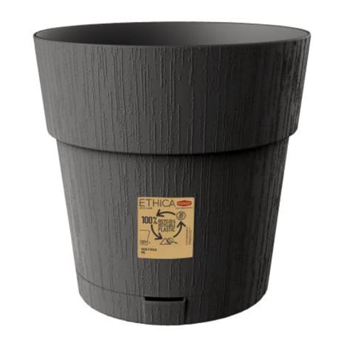 Stefanplast Vase ETHICA Ø25 Graphite C/RIS ACQUA68101, As shown in the photo