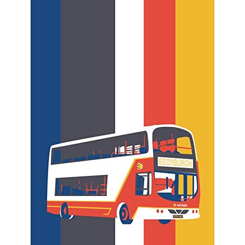 Wee Blue Coo Edinburgh Transport Bus Large Wall Art Print 18X24