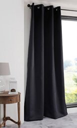 LOVELY CASA r91840015 Notte Polyester Curtain 140 x 280 black