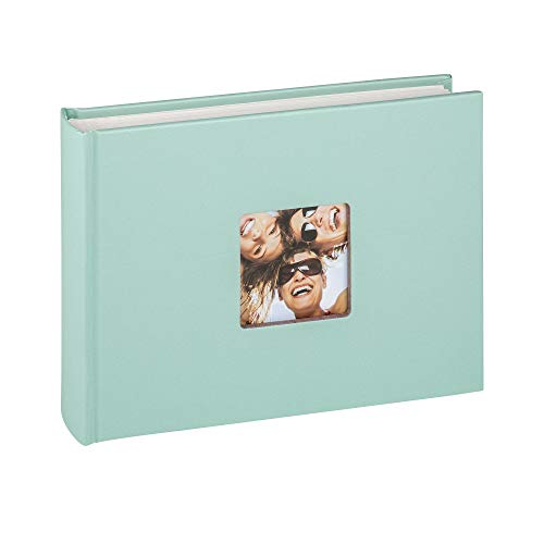 walther Design Photo Album Mint Green 22 x 16 cm with Cover Cut-Out, Fun FA-207-A