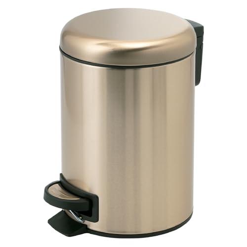 Gedy Potty Pedal Bin with Lid 5 Litres Gold Matt