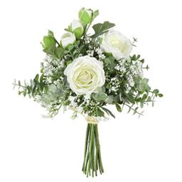 Famibay 2 Pack Fake Plants Eucalyptus Leaves Pink Babys Breath/Gypsophila Artificial Flower Arrangements Ins Style Bouquet Wedding Home Decoration