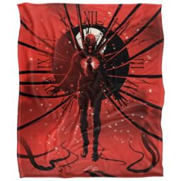 Stranger Things Vecna Clock Poster Silky Touch Super Soft Throw Blanket 152 X 127 Cm