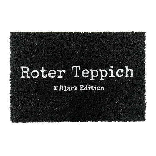 Relaxdays Coconut Doormat Non-Slip Weatherproof Indoor & Outdoor 60x40 cm Black