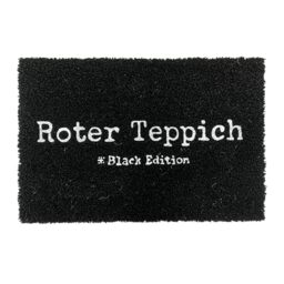 Relaxdays Coconut Doormat Non-Slip Weatherproof Indoor & Outdoor 60x40 cm Black