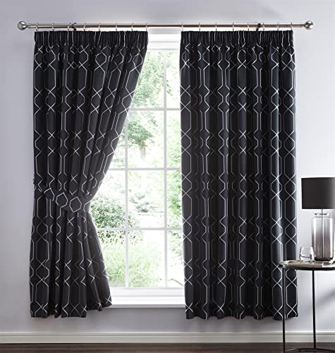 Portfolio Curtains, Black, 66x72