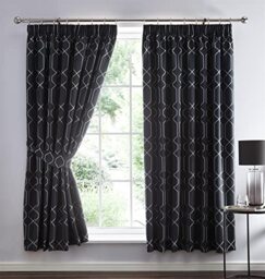 Portfolio Curtains, Black, 66x72