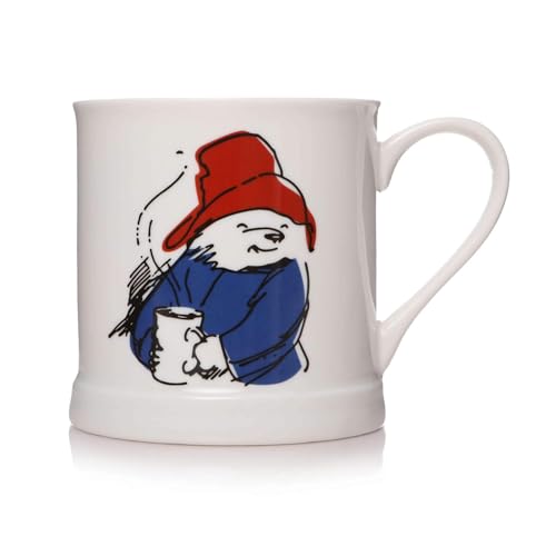 Half Moon Bay - Paddington Bear - Head Stuck Ceramic Coffee Mug - Vintage Sketch Stoneware Tea Cup 350ml - Official Merchandise - Heartwarming British Christmas Birthday Gift for Kids & Parents