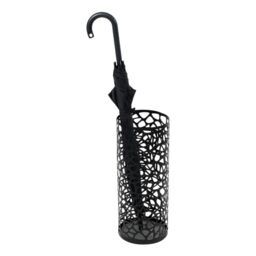YAMAZAKI 6322 NEST Umbrella Stand Round, black, Steel, Minimalist, 19 x 19 x 46.5 cm