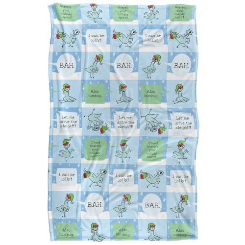 Dont Let The Pigeon Drive The Sleigh Pigeon Pattern Silky Touch Super Soft Throw Blanket 91 x 147 Cm
