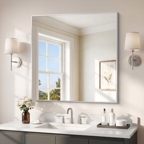 COFENY Rectangle Mirror Silver 30x30